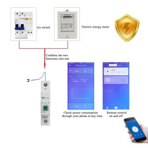 1P 63A Smart Geyser Timer WIFI Circuit Breaker Power Monitoring (eWeLink App)