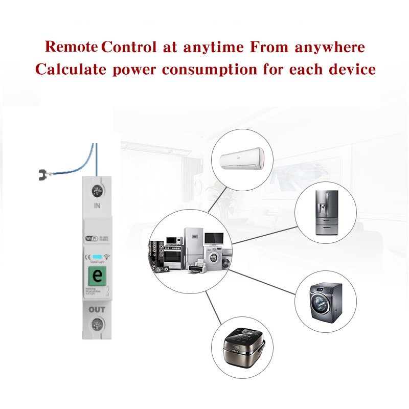 1P 63A Smart Geyser Timer WIFI Circuit Breaker Power Monitoring (eWeLink App) - Image 3