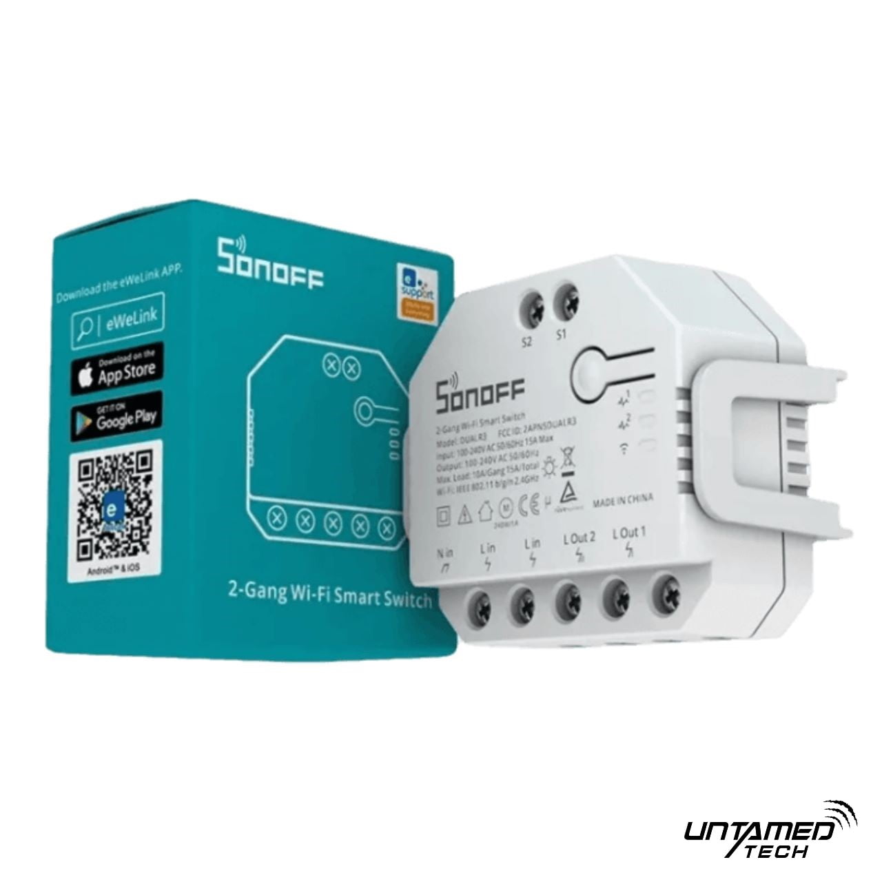Sonoff Dual R3 2CH WiFi Smart Switch (Built in Power Monitoring)