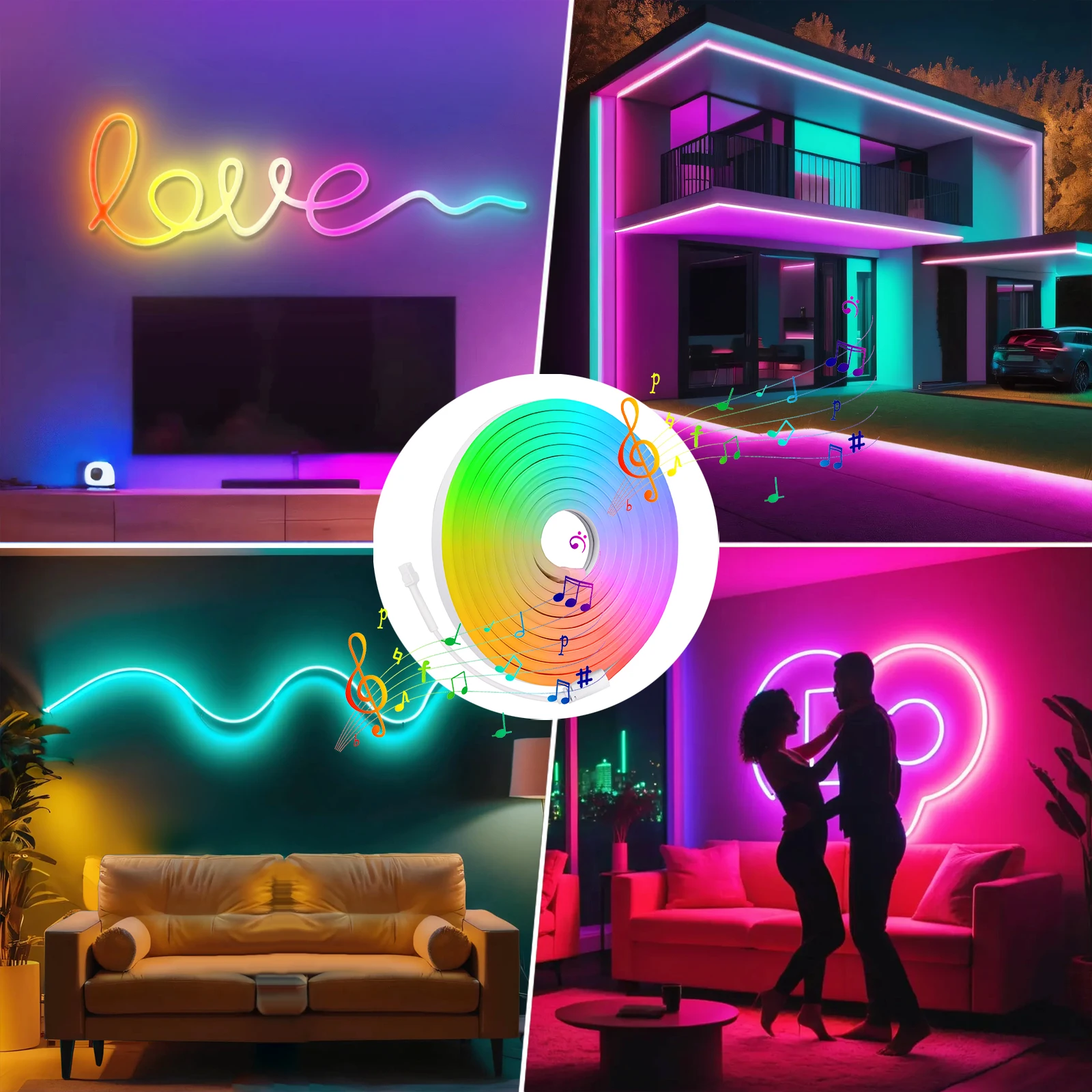 Neon Rope Light Tuya 5m RGBIC WiFi - Image 2