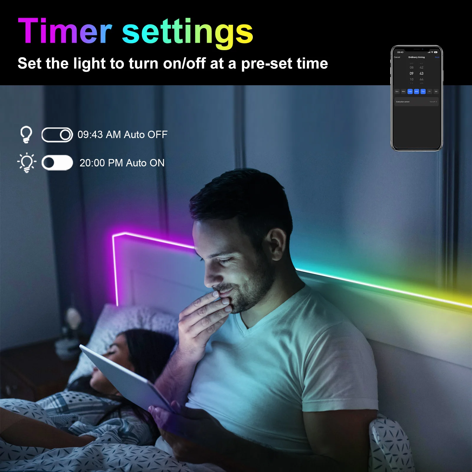 Neon Rope Light Tuya 5m RGBIC WiFi - Image 8