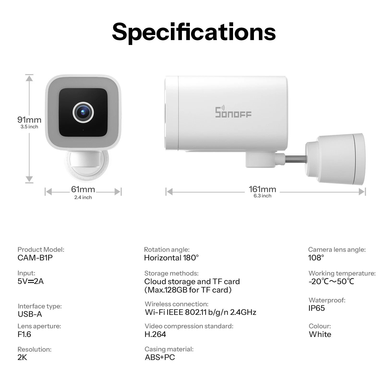 SONOFF Outdoor Smart Security Camera CAM-B1P - Image 10