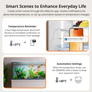 SONOFF SNZB-02LD IP65 Zigbee LCD Smart Thermometer (Probe Version)