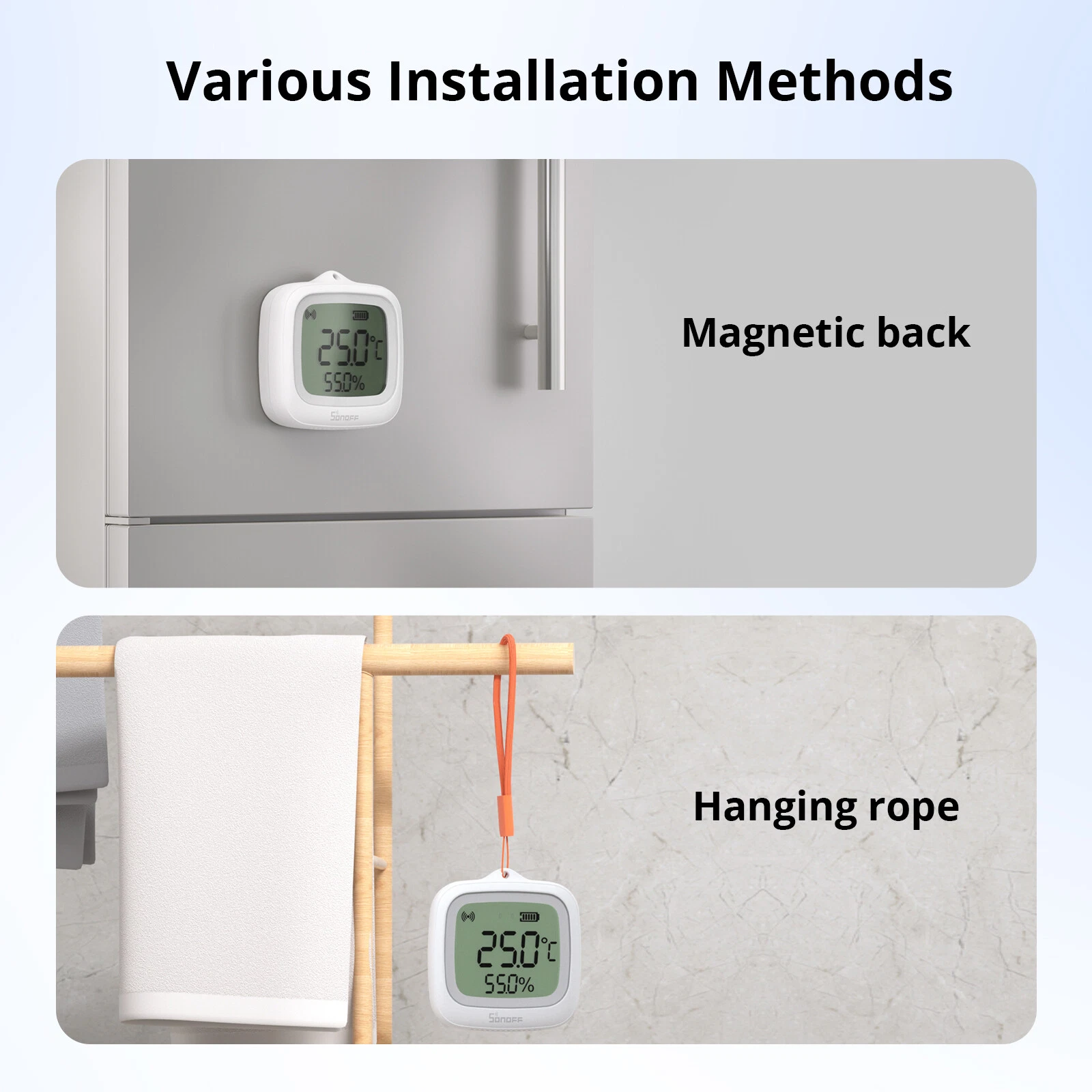 SONOFF SNZB-02WD IP65 Zigbee LCD Smart Temperature Humidity Sensor - Image 4