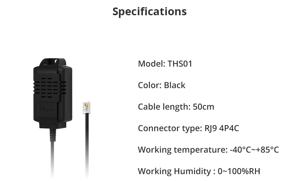 SONOFF Temperature and Humidity Sensor - THS01 Sensor (RJ9) for TH Elite - Image 3