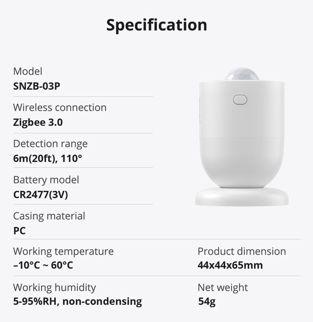 SONOFF Zigbee Motion Sensor SNZB-03P - Image 17
