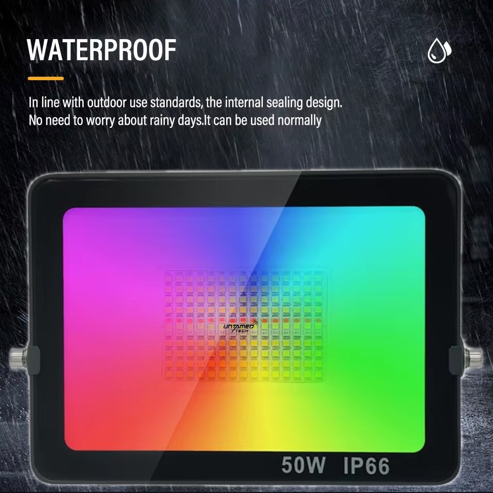 Smart Life Tuya 50W LED Floodlight RGB IP66 Outdoor Waterproof - Image 2