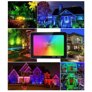 Smart Life Tuya 50W LED Floodlight RGB IP66 Outdoor Waterproof