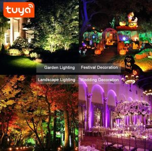 Smart Life Tuya 50W LED Floodlight RGB IP66 Outdoor Waterproof