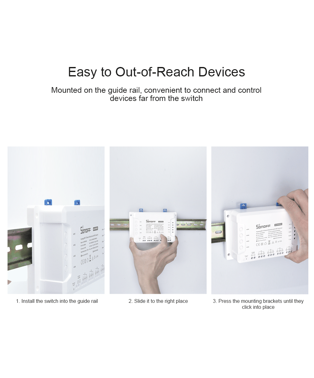 Sonoff 4CH Pro R3 WiFi Smart Switch with RF (dc and ac) - Image 9