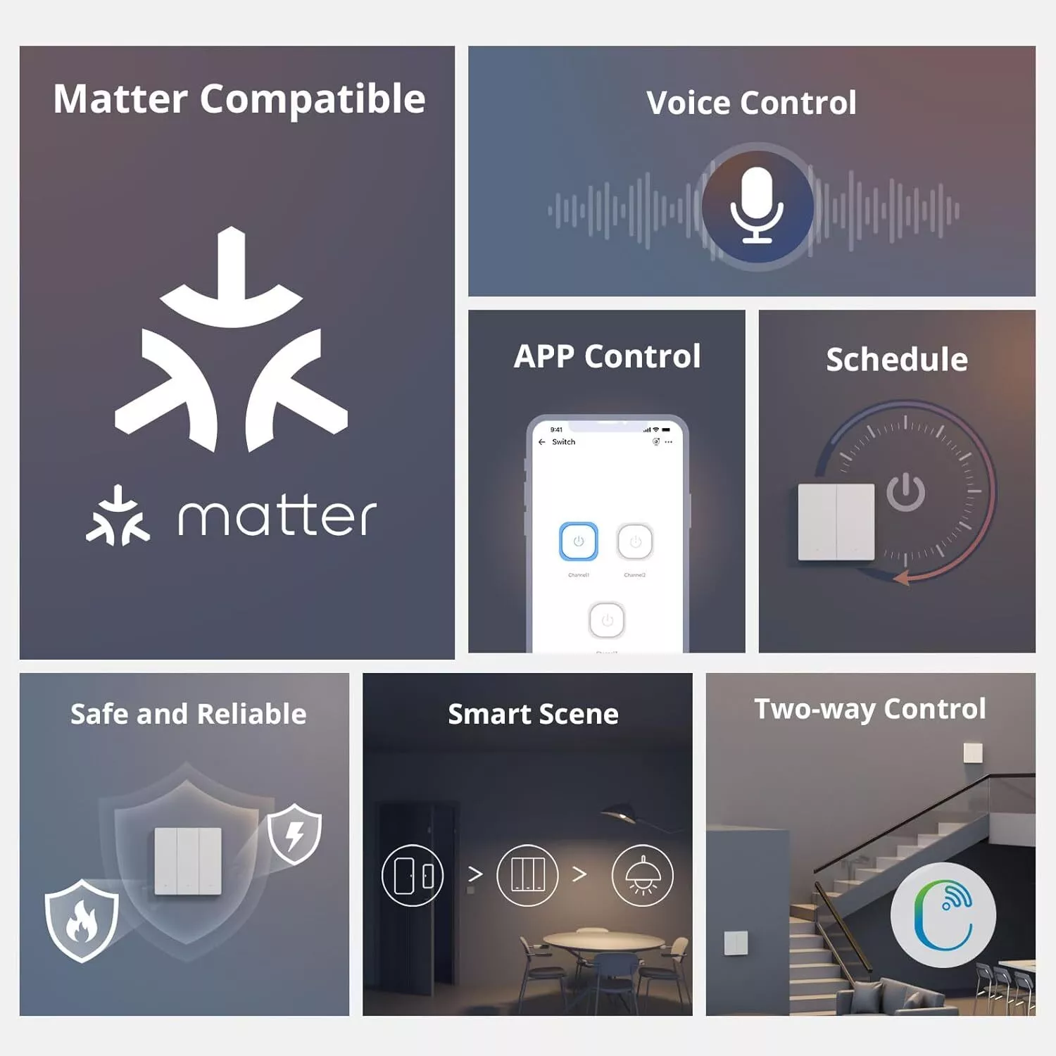 Sonoff M5 1CH WiFi Matter Smart Wall Switch White - Image 2