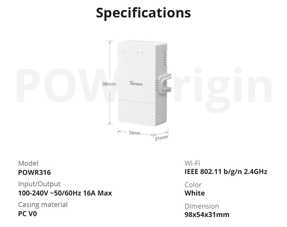 Sonoff POW Origin 16Amp Smart Power Meter Switch - Image 15