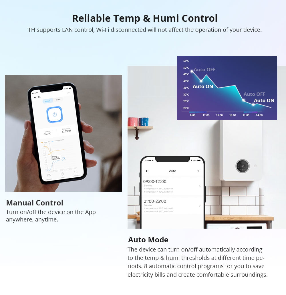 Sonoff TH Origin 16A Smart Temperature and Humidity Monitoring Switch (sensor not included) - Image 8