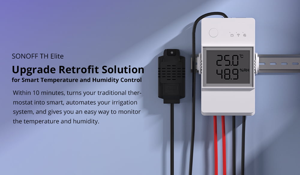 Sonoff TH20 Elite 20A WIFI Temperature Humidity Smart Switch (sensor not included) - Image 2