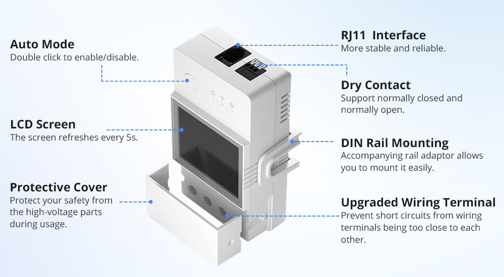 Sonoff TH20 Elite 20A WIFI Temperature Humidity Smart Switch (sensor not included) - Image 13