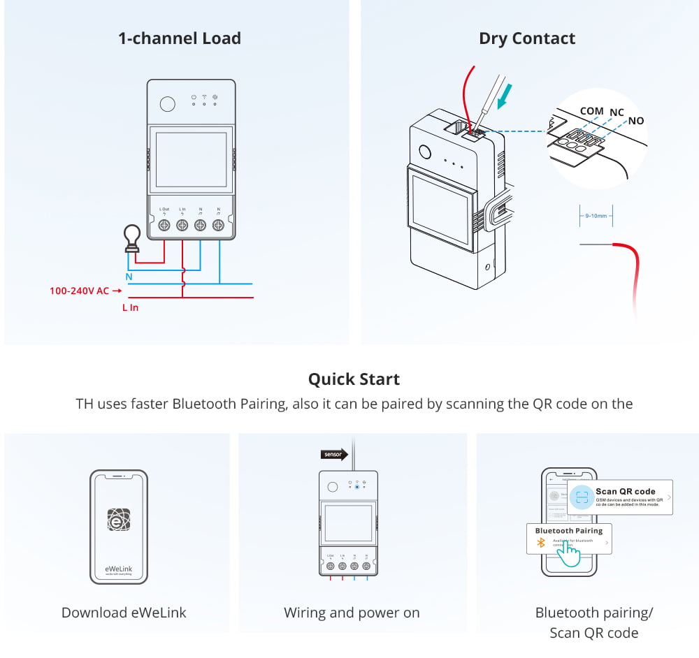 Sonoff TH20 Elite 20A WIFI Temperature Humidity Smart Switch (sensor not included) - Image 14