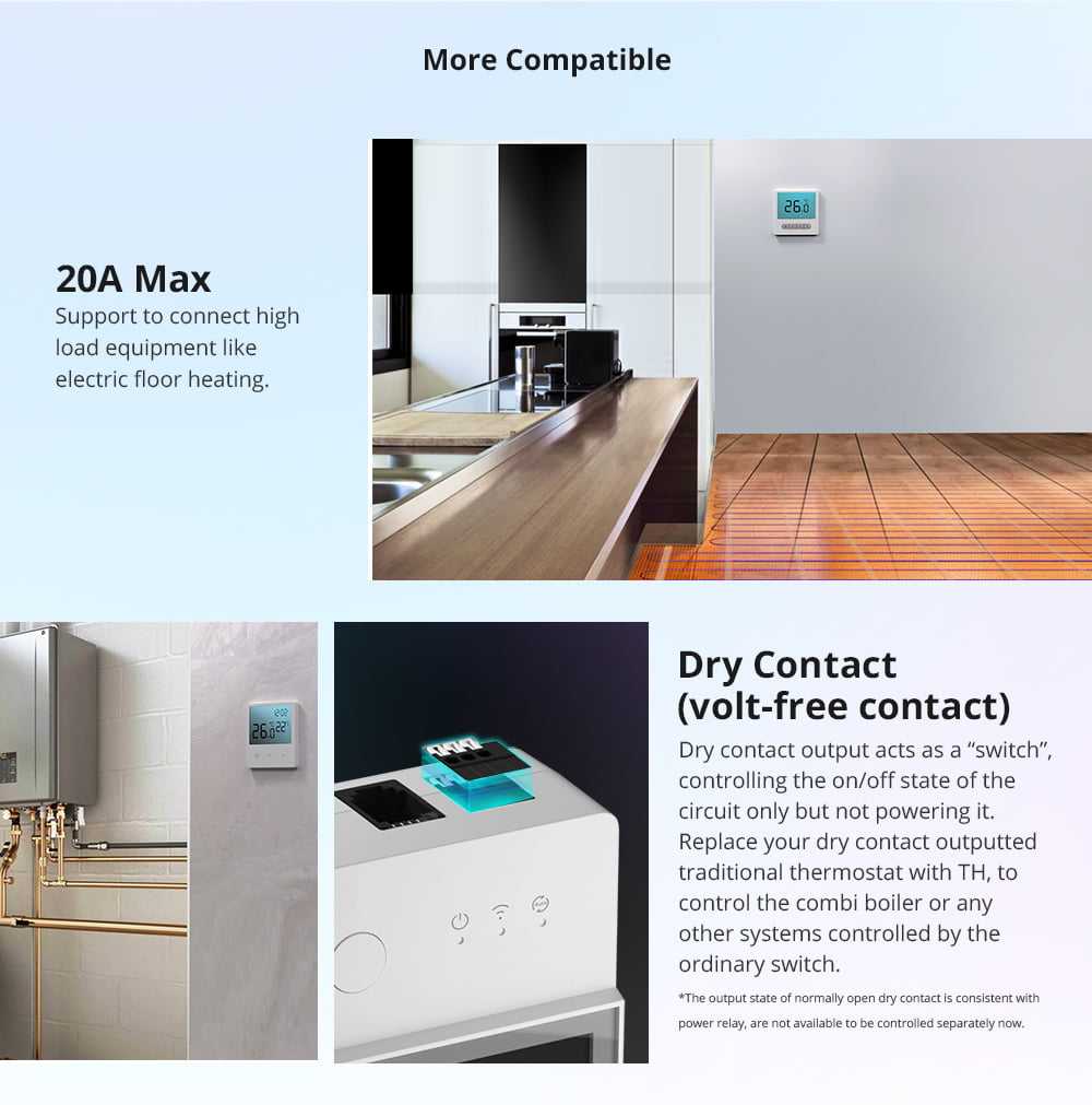 Sonoff TH20 Elite 20A WIFI Temperature Humidity Smart Switch (sensor not included) - Image 6