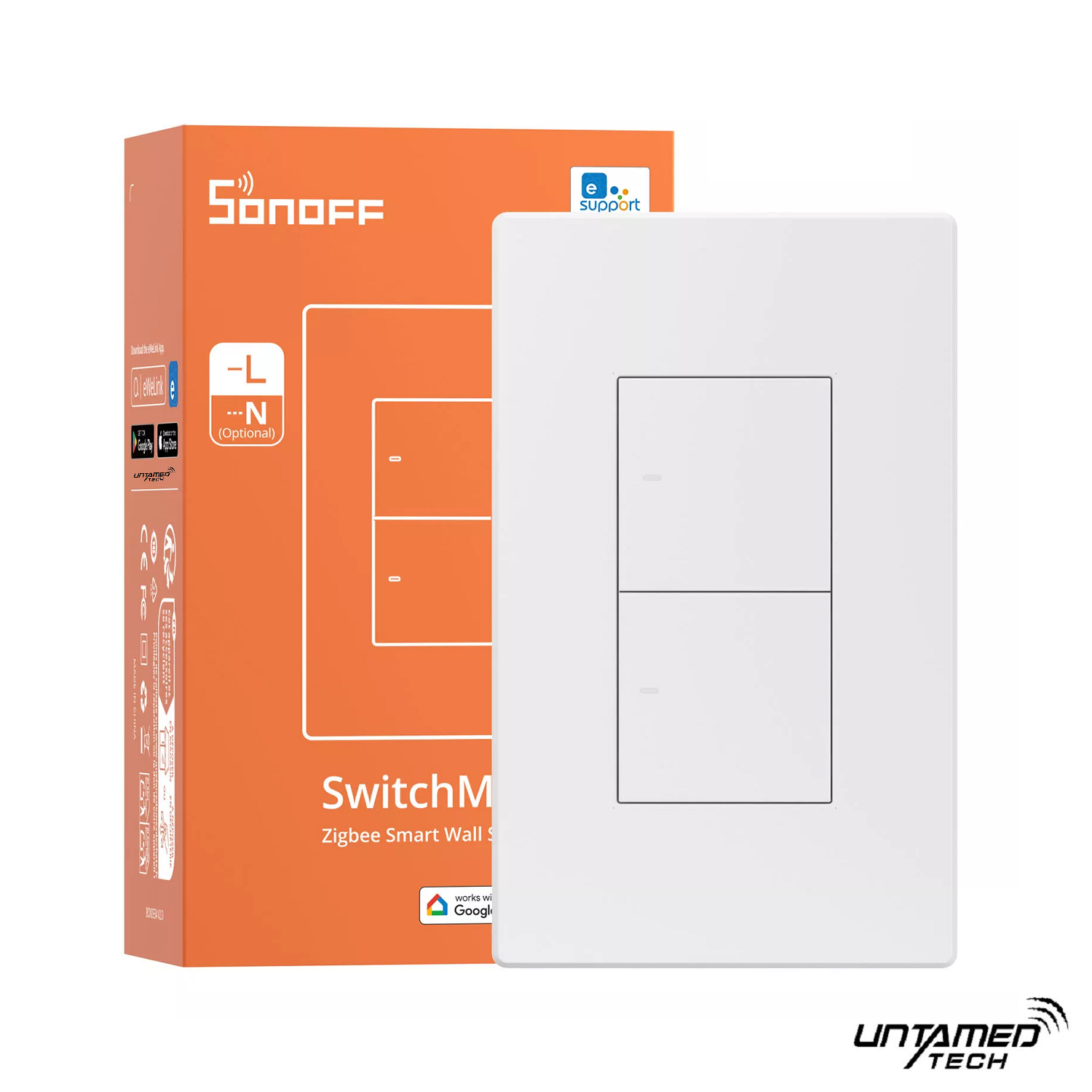 SONOFF Zigbee Smart Wall Switch ZBM5 – No Neutral 2CH