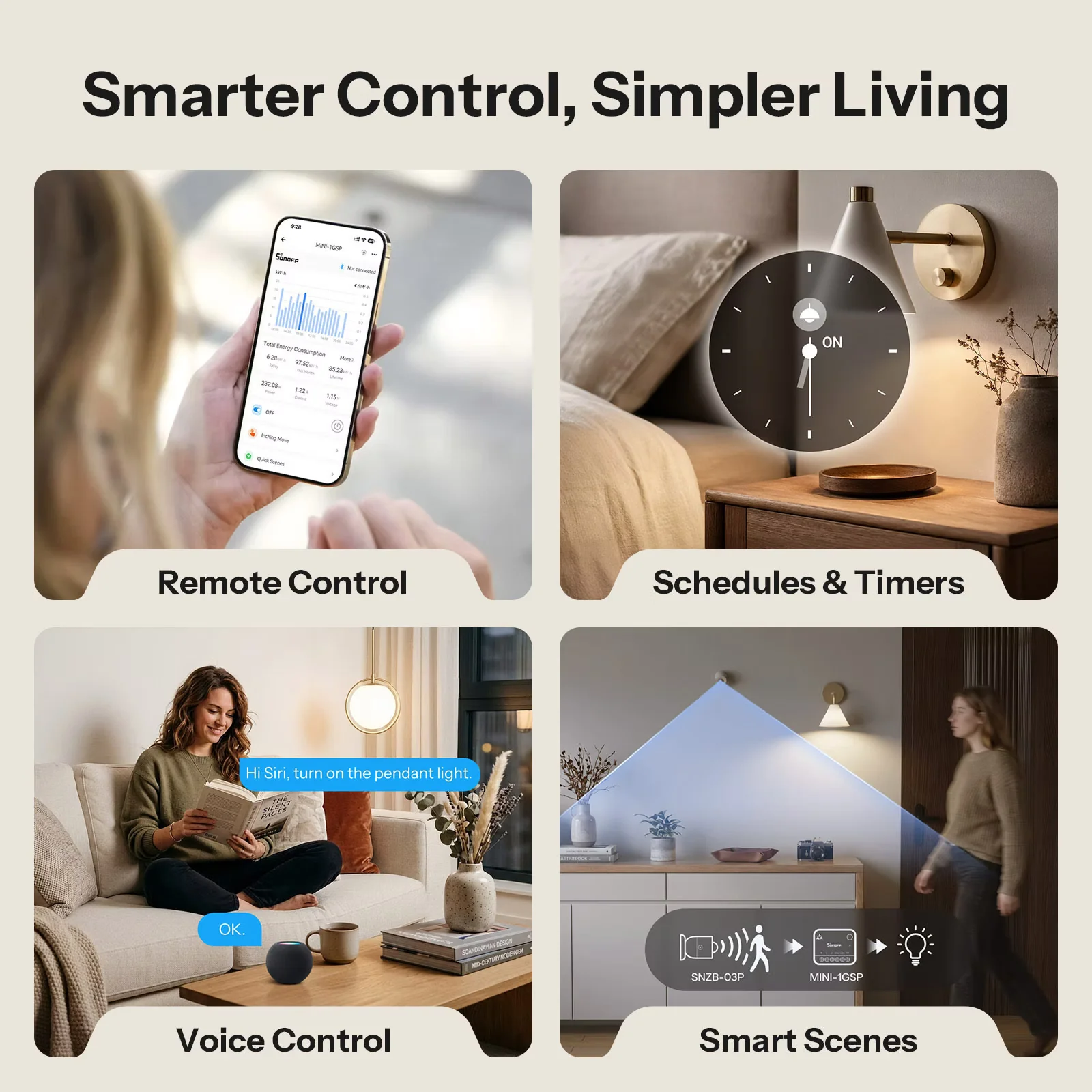 SONOFF MINI ONE PM Matter Over WiFi Smart Power Meter Switch MINI-1GSP